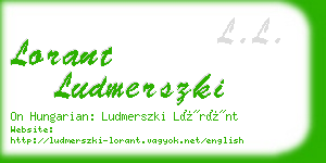 lorant ludmerszki business card